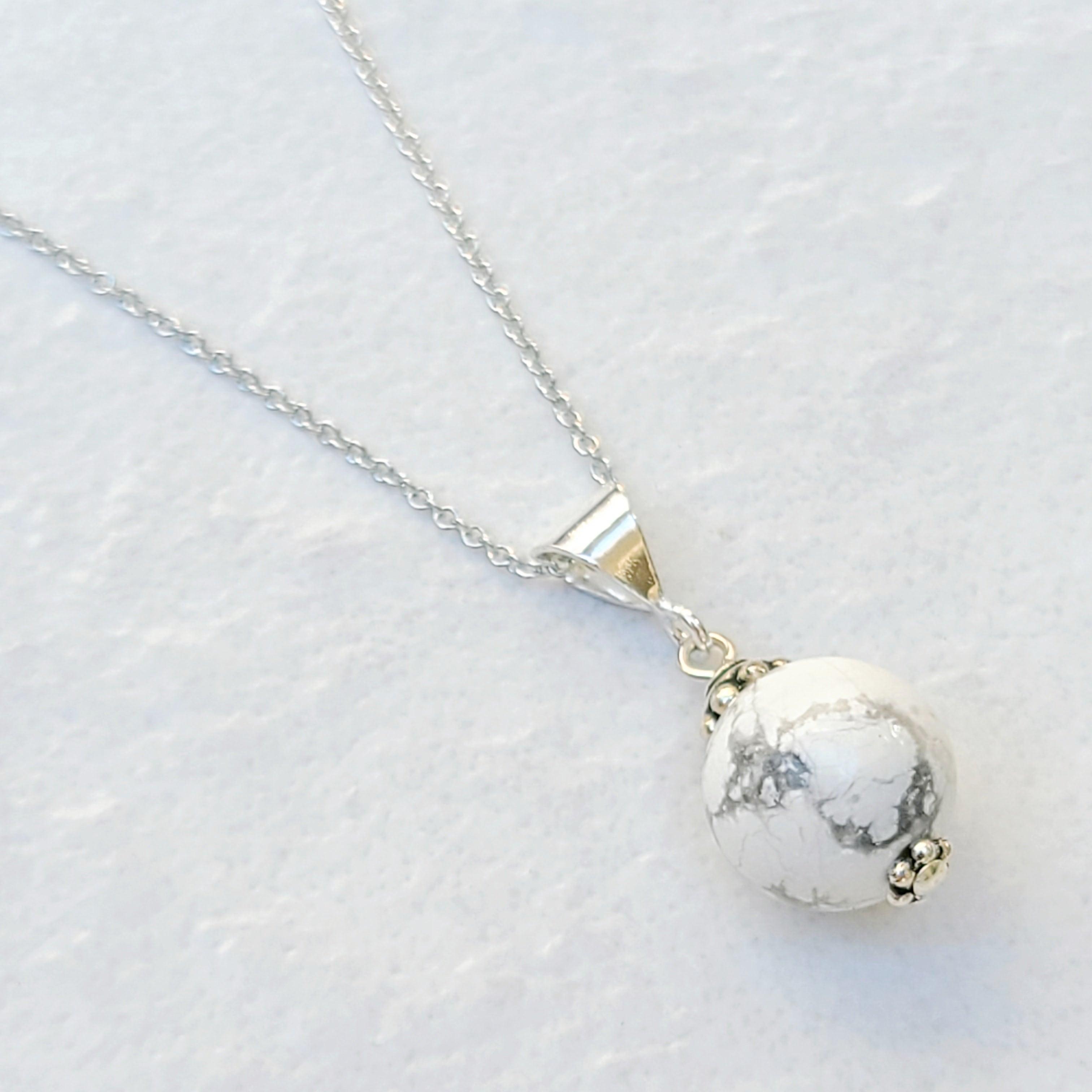 Howlite Single Gem Necklace