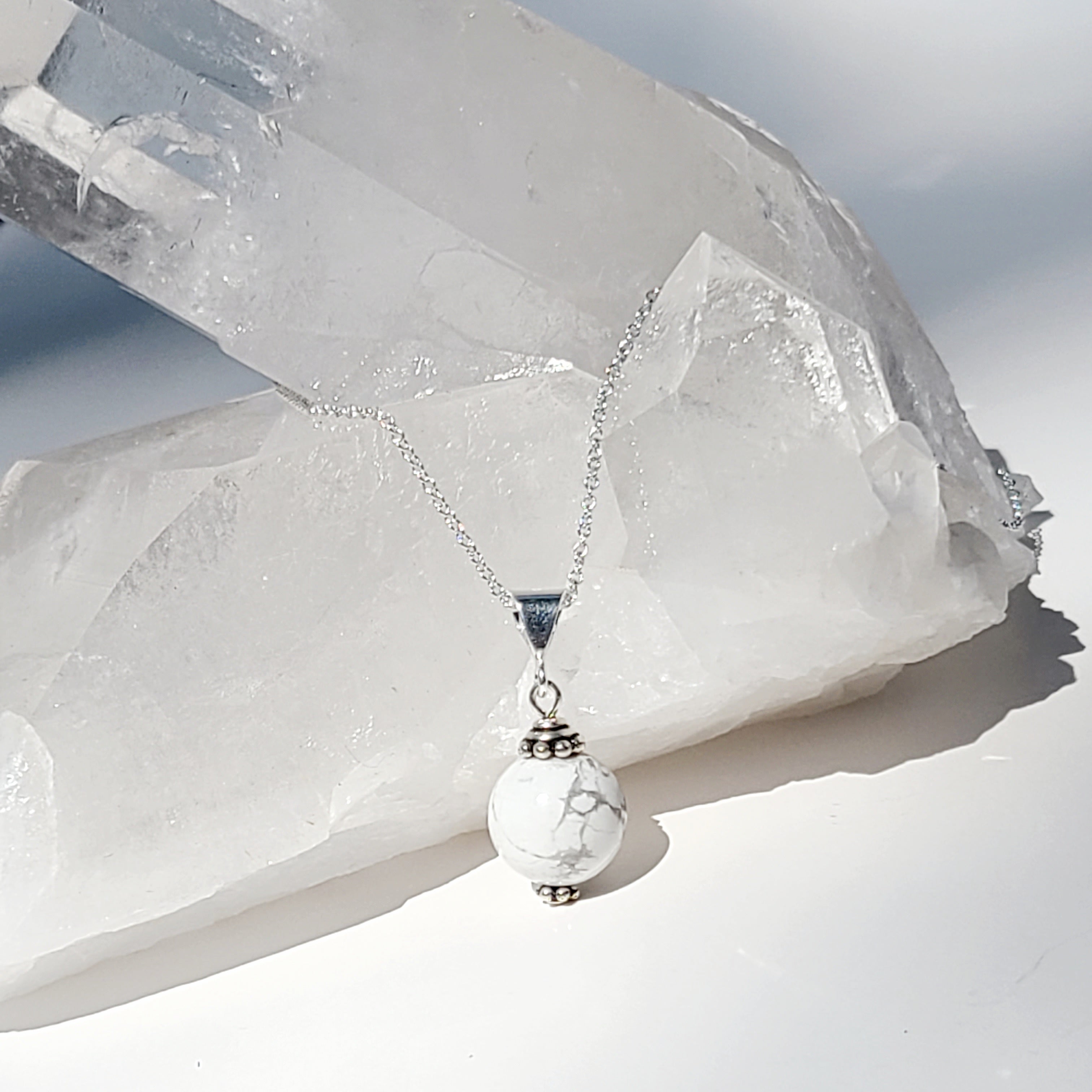 Howlite Single Gem Necklace