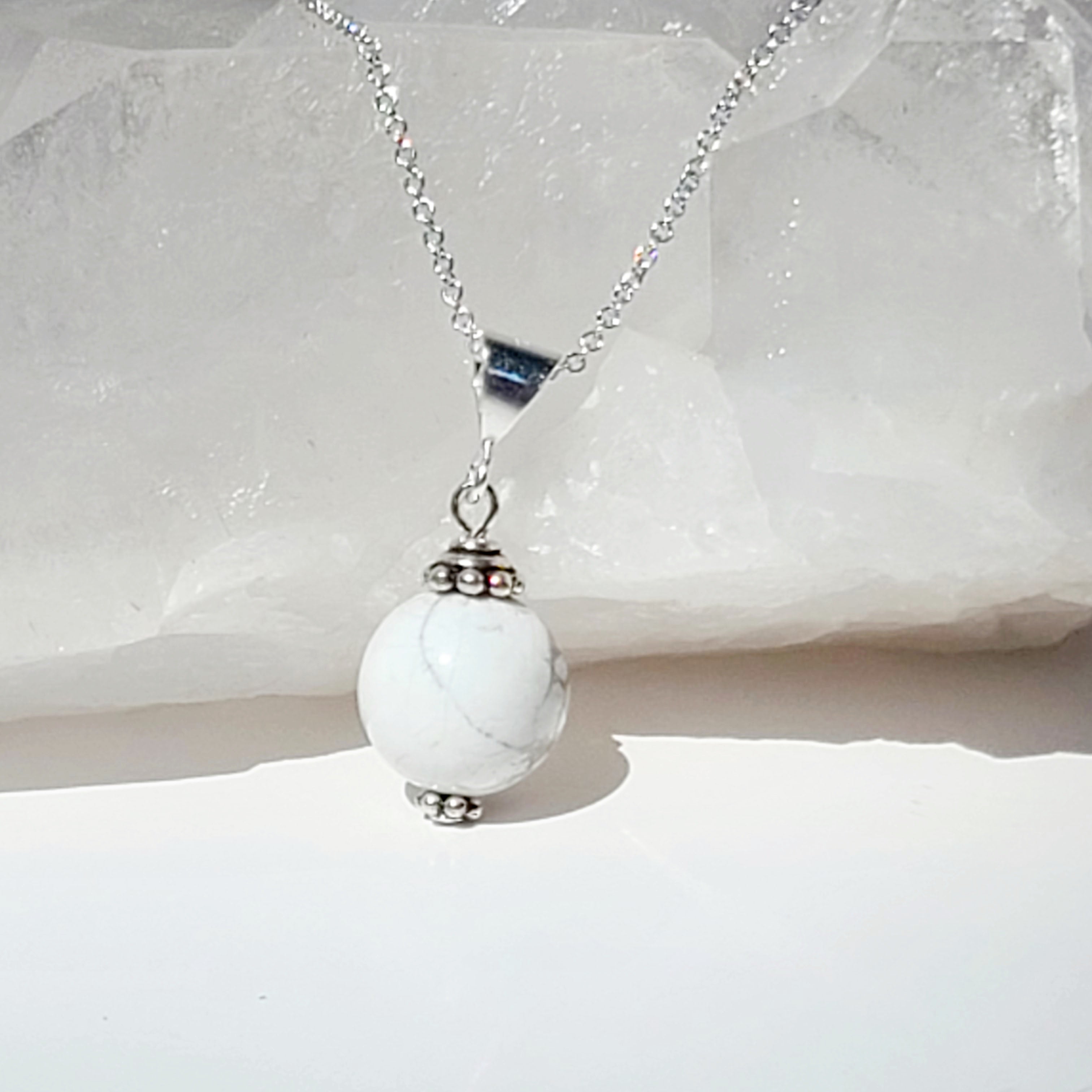 Howlite Single Gem Necklace