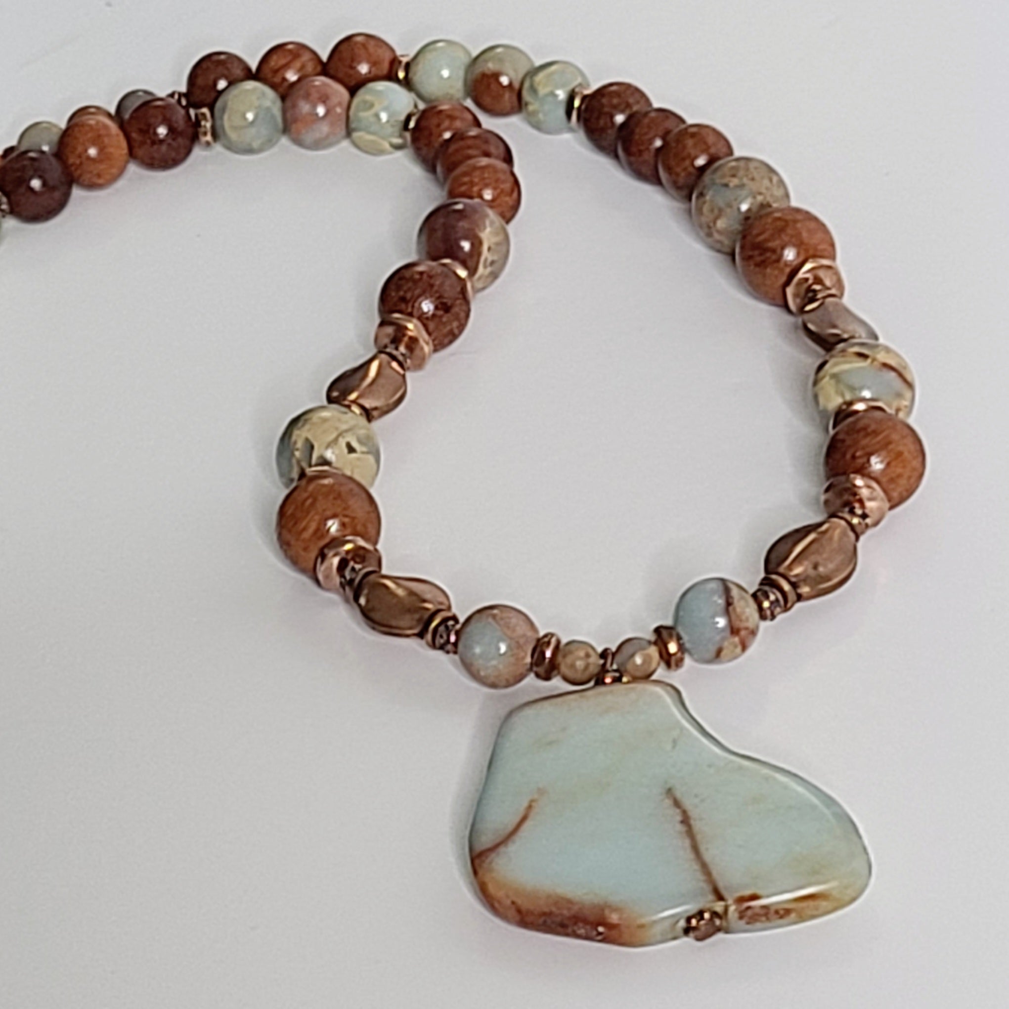 Aqua Terra Jasper Full Beaded Necklace