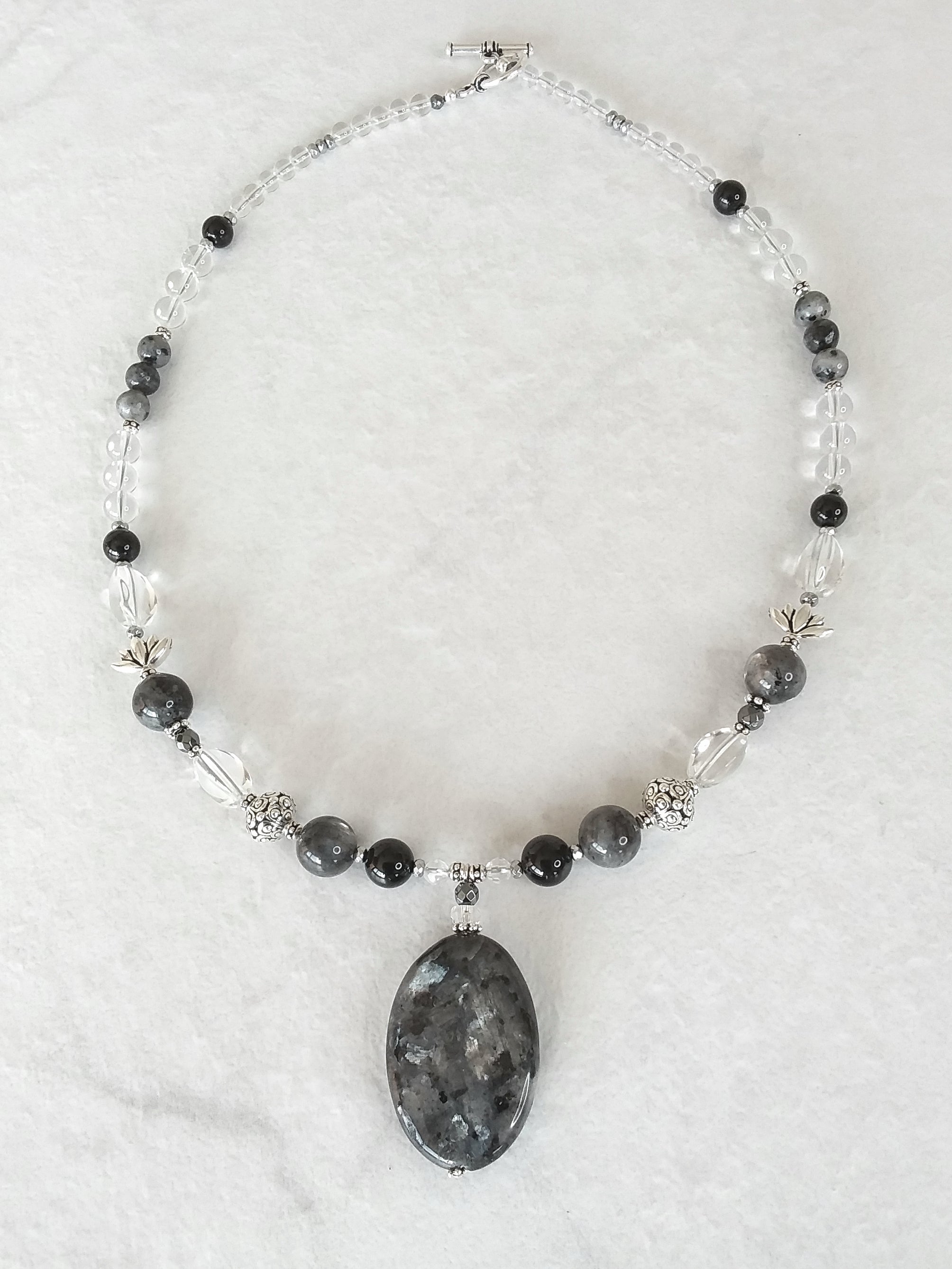 Larvikite Full Beaded Necklace