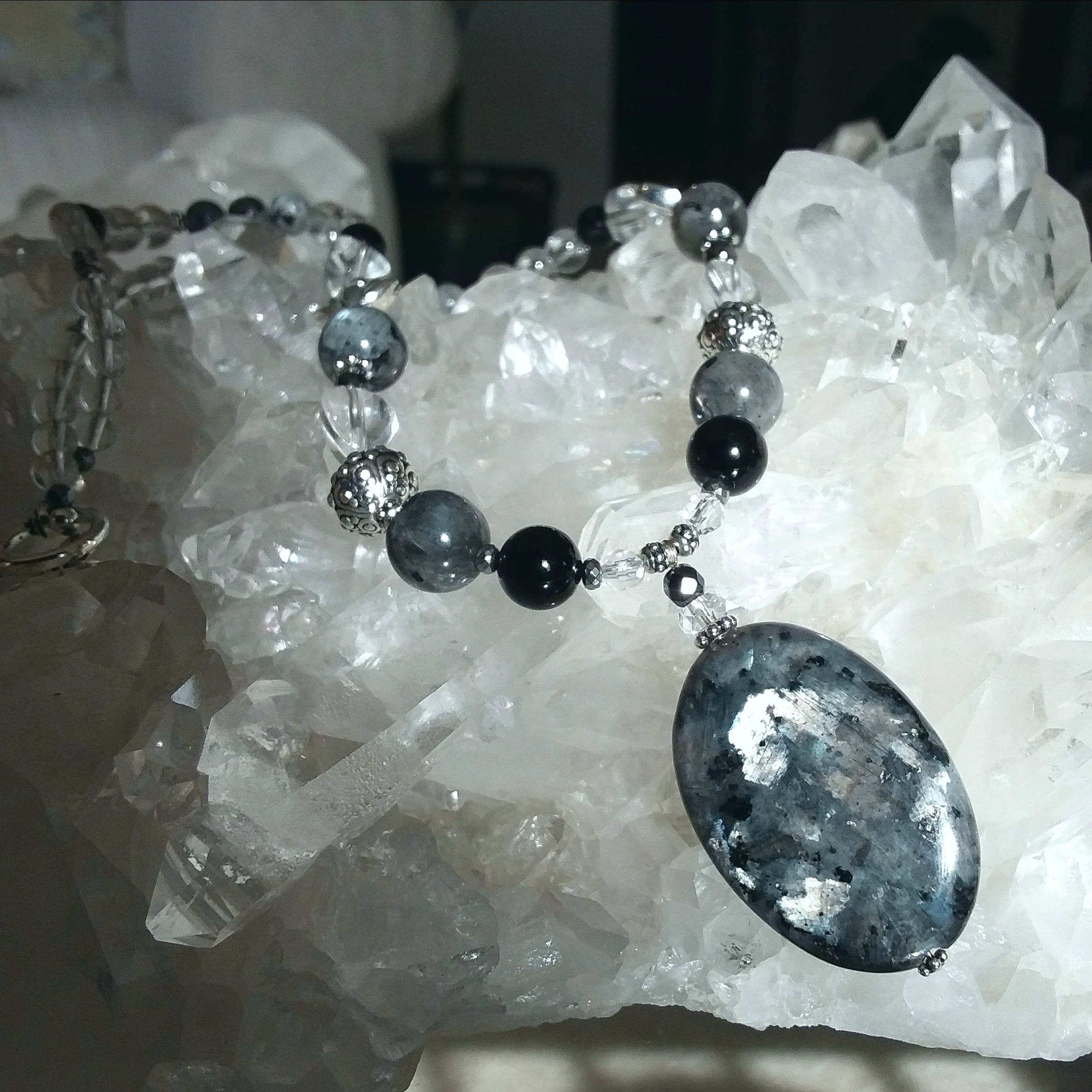 Larvikite Full Beaded Necklace