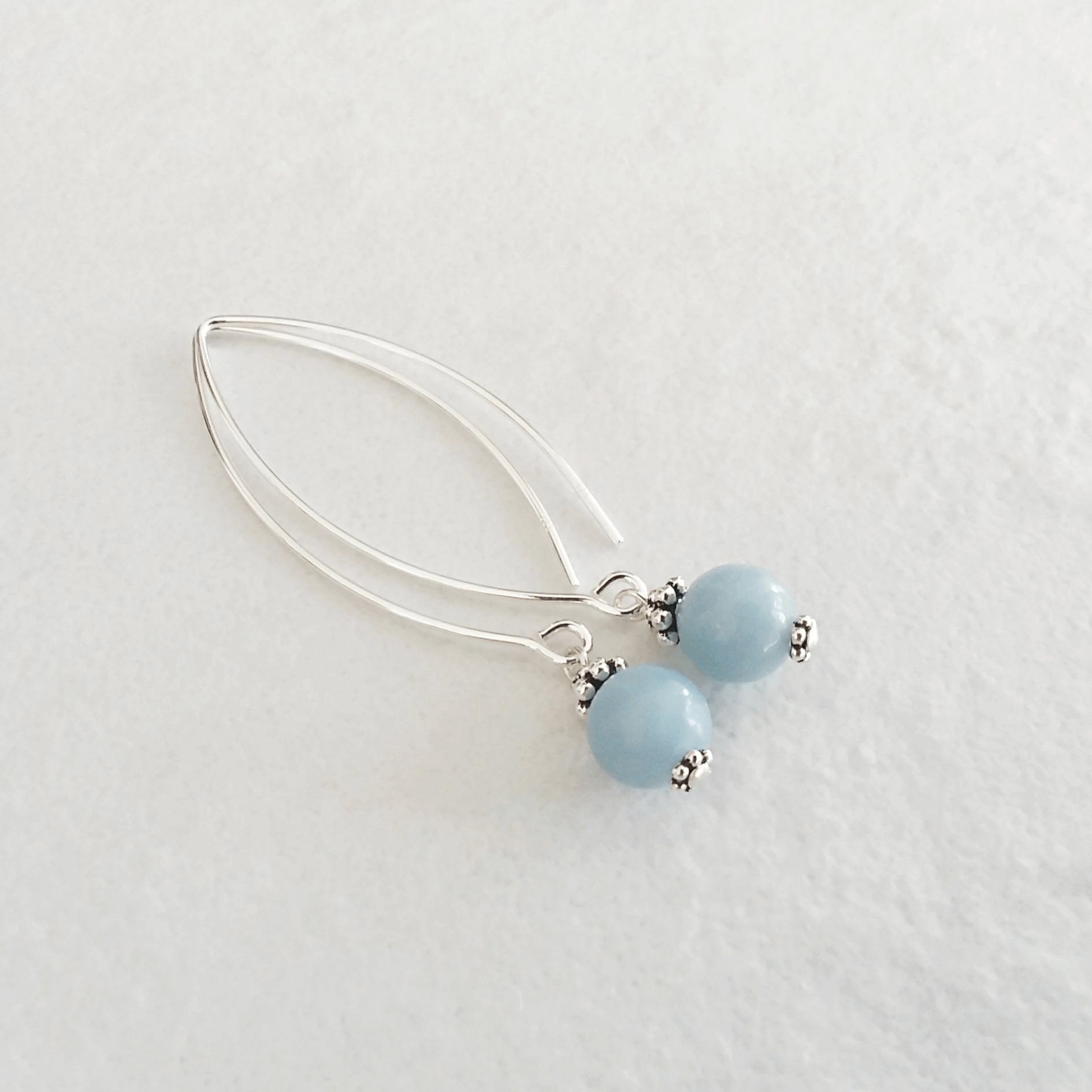 Angelite Bow Dangle Earrings