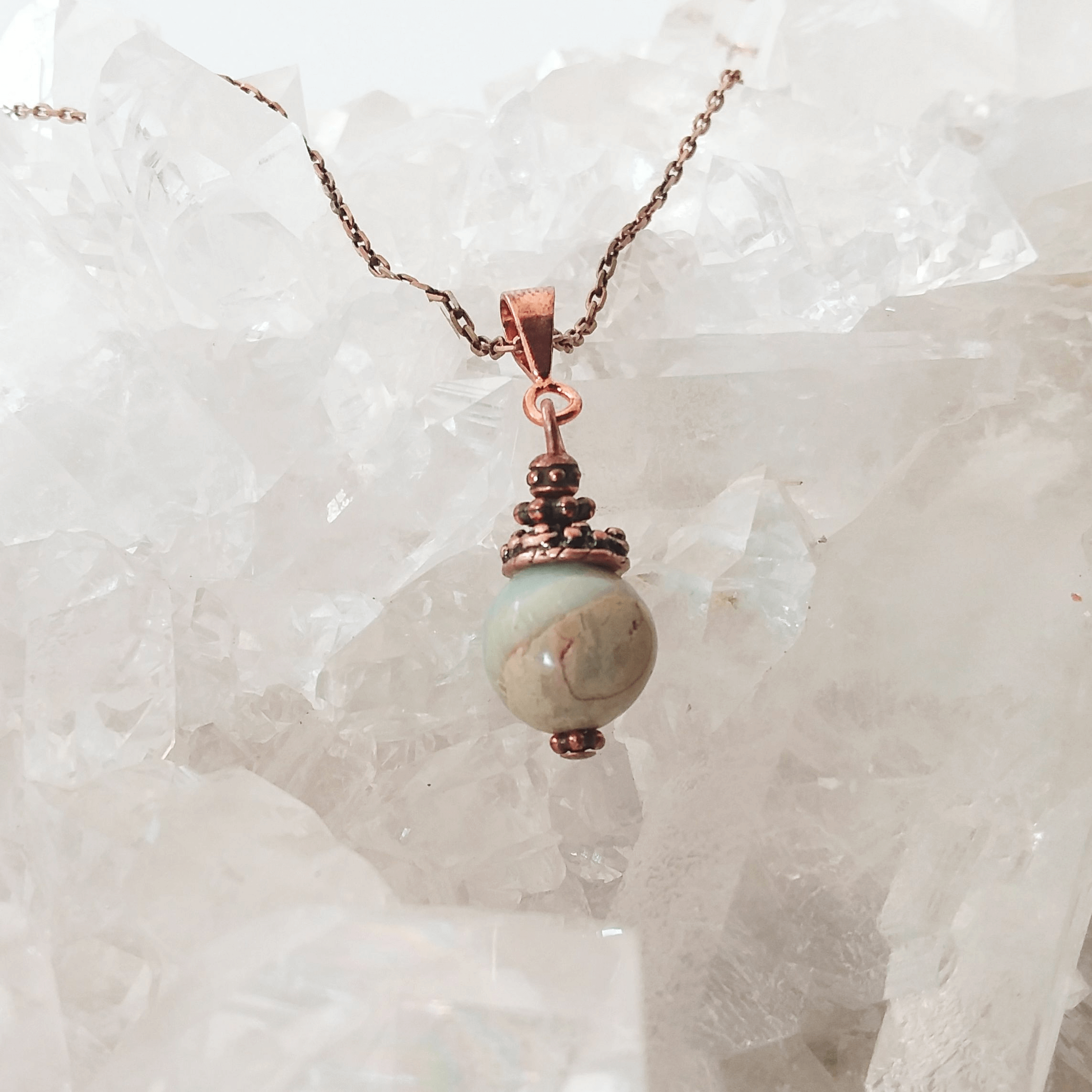 Aqua Terra Jasper Single Gem Necklace