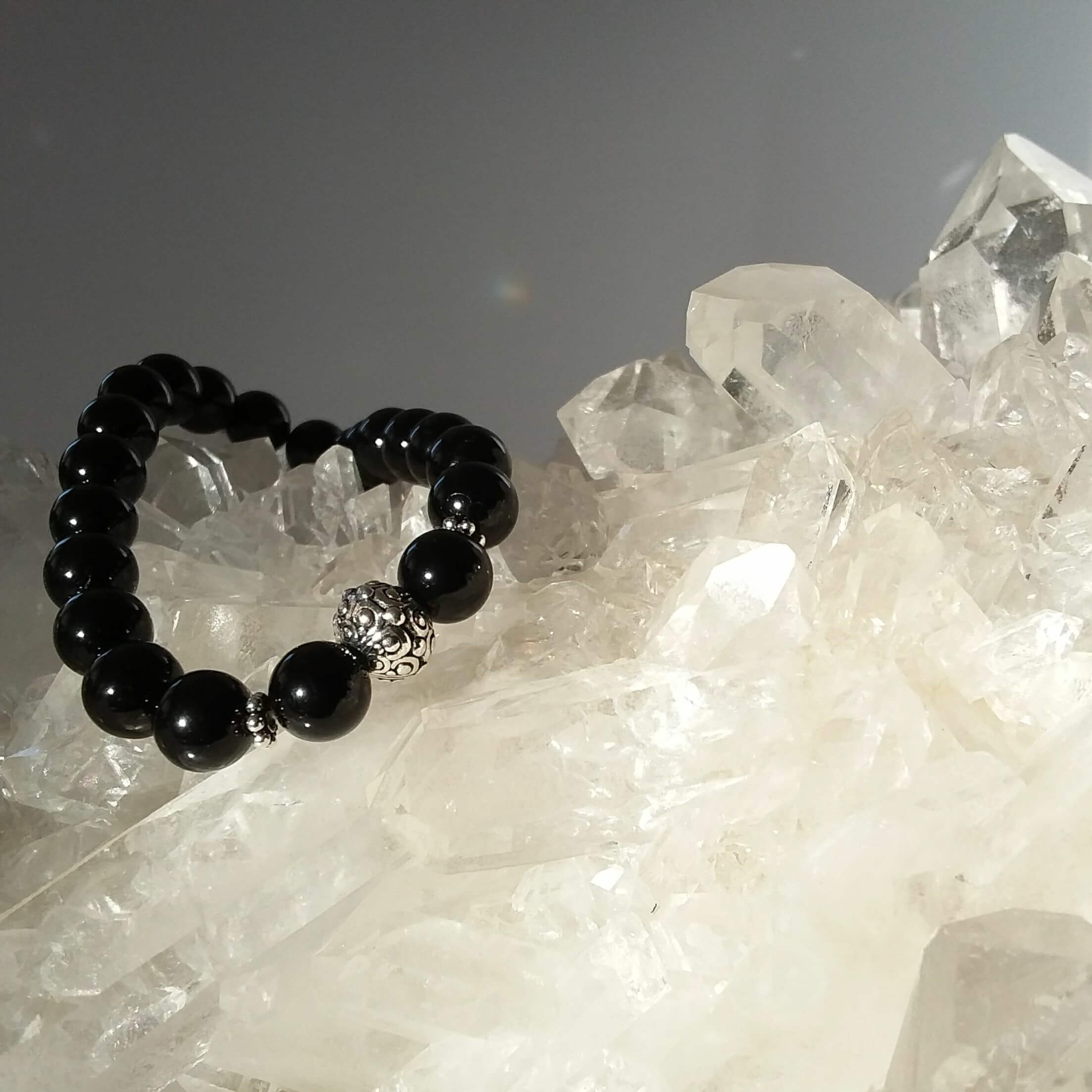 Black Tourmaline Stretch Bracelet