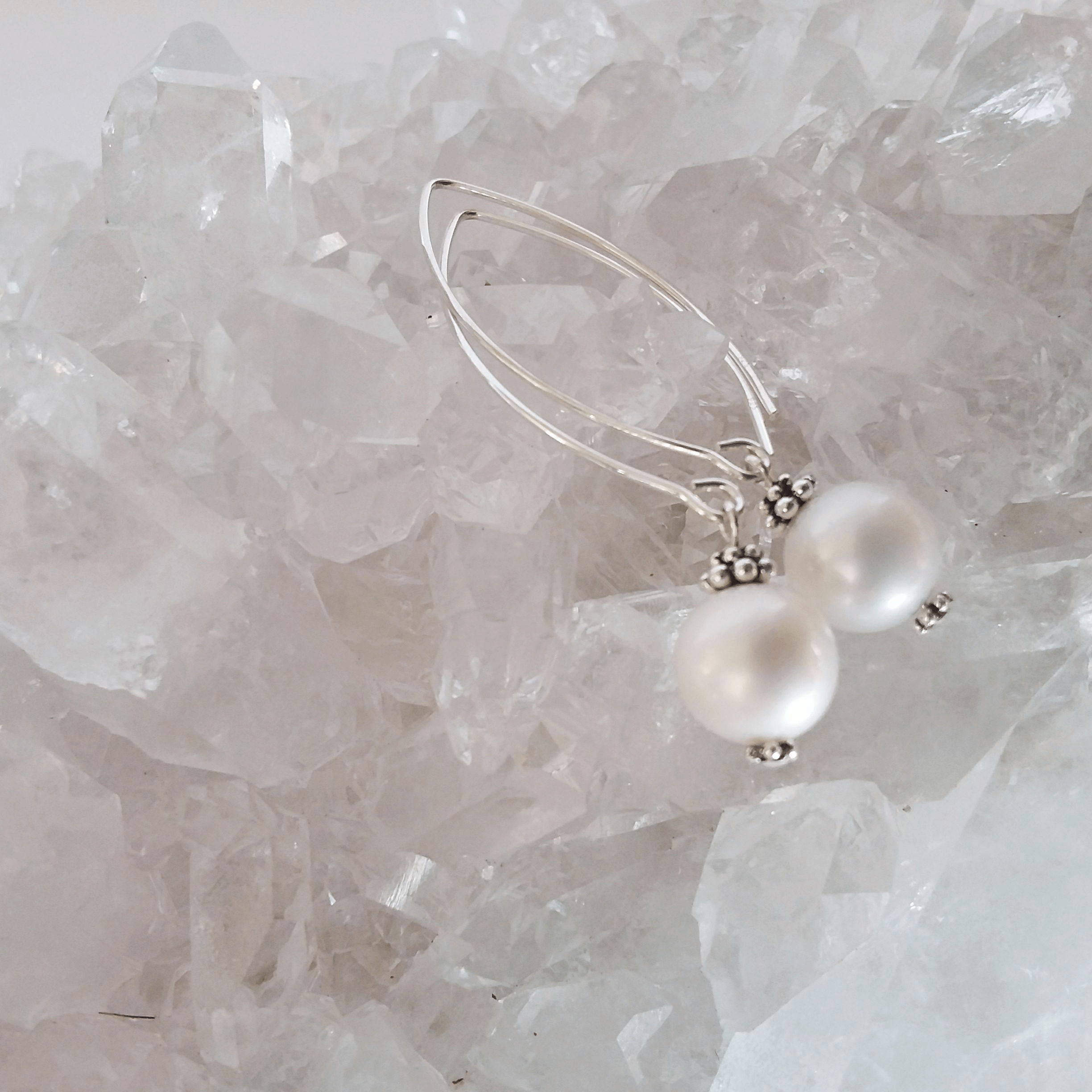 Freshwater Pearl Bow Dangle Earrings