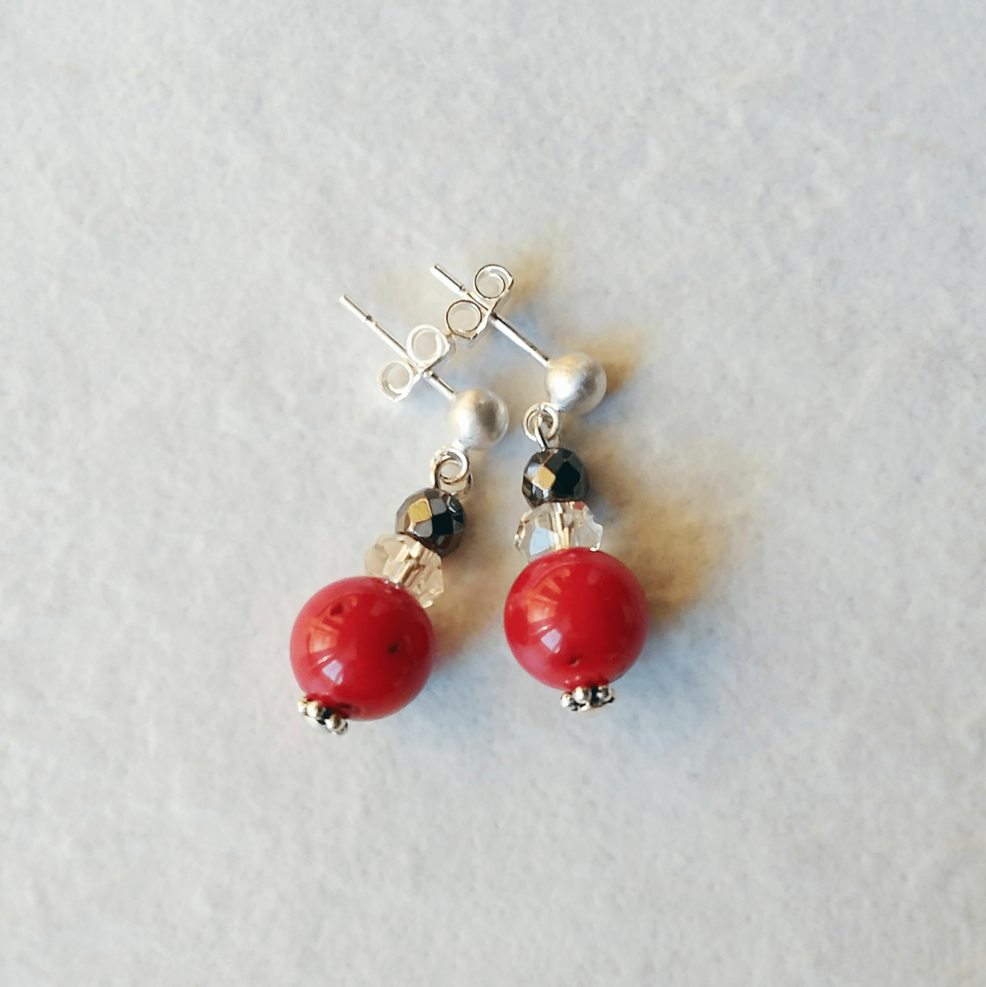 Red Sea Bamboo Petite Stud Earrings