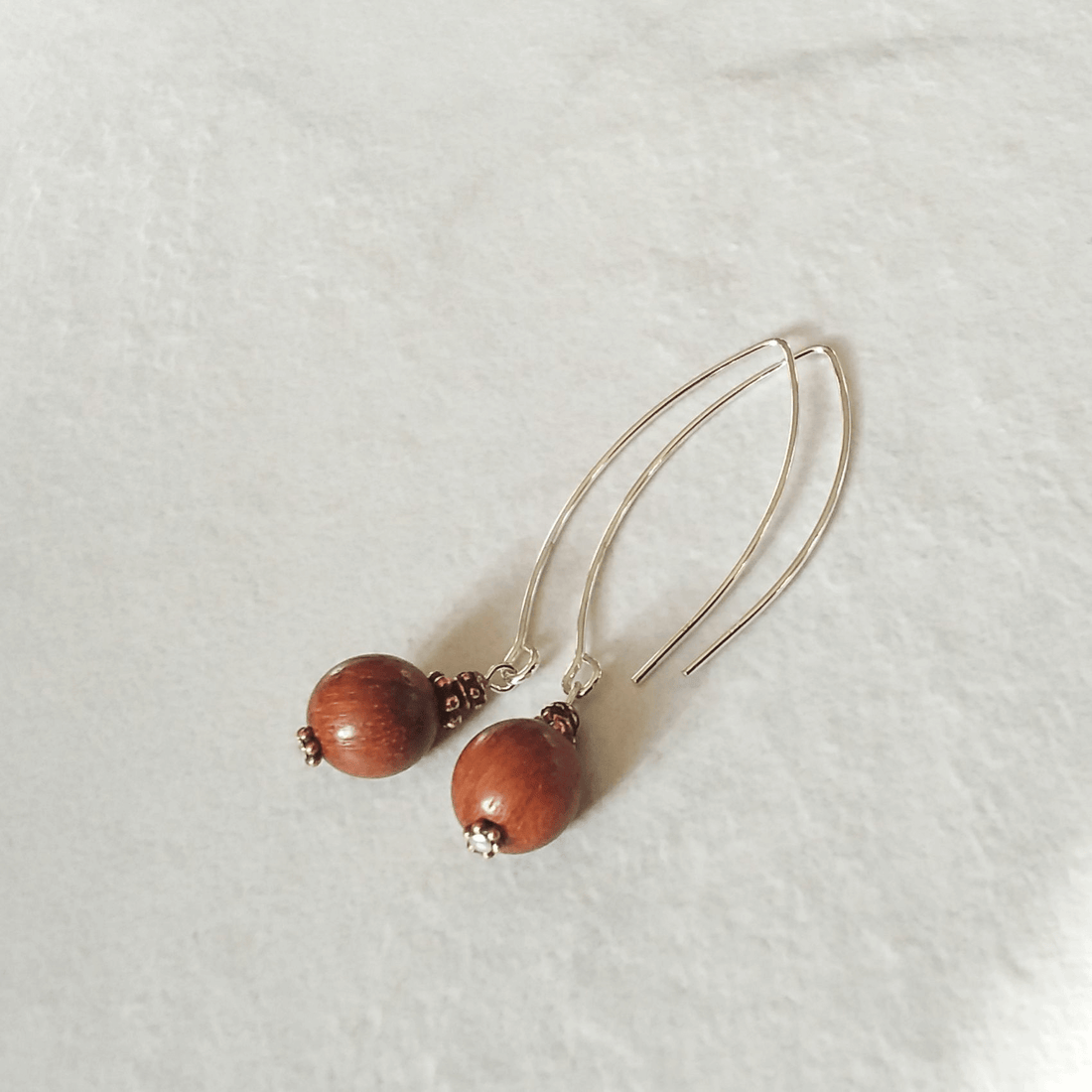 Rosewood Bow Dangle Earrings