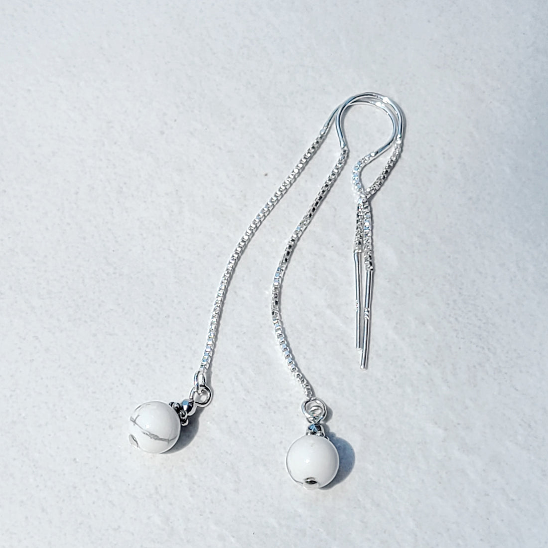 Howlite Chain Drop Earrings