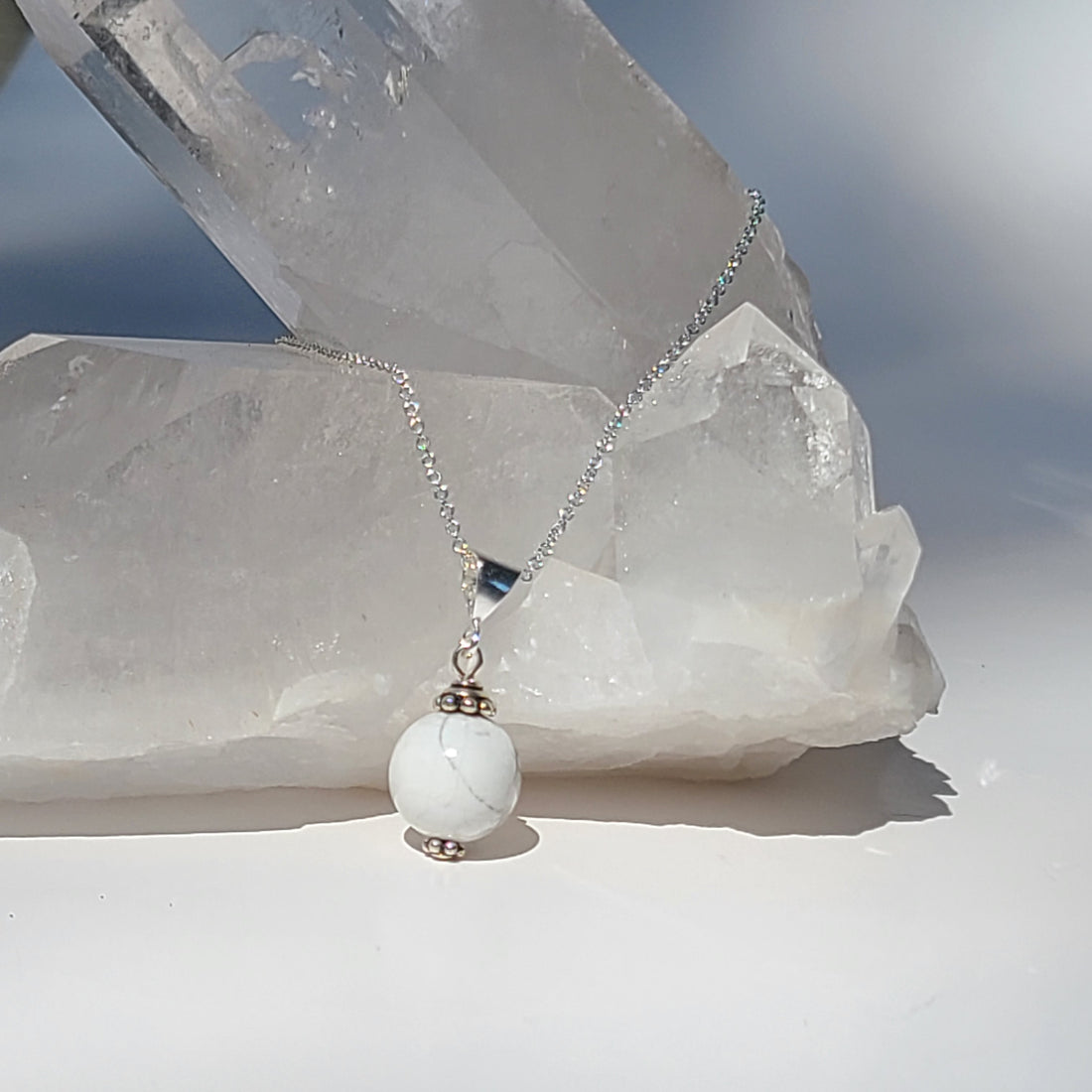 Howlite Single Gem Necklace