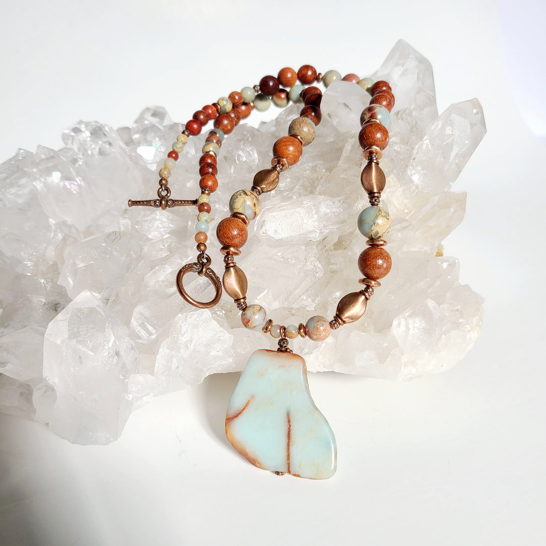 Aqua Terra Jasper Full Beaded Necklace