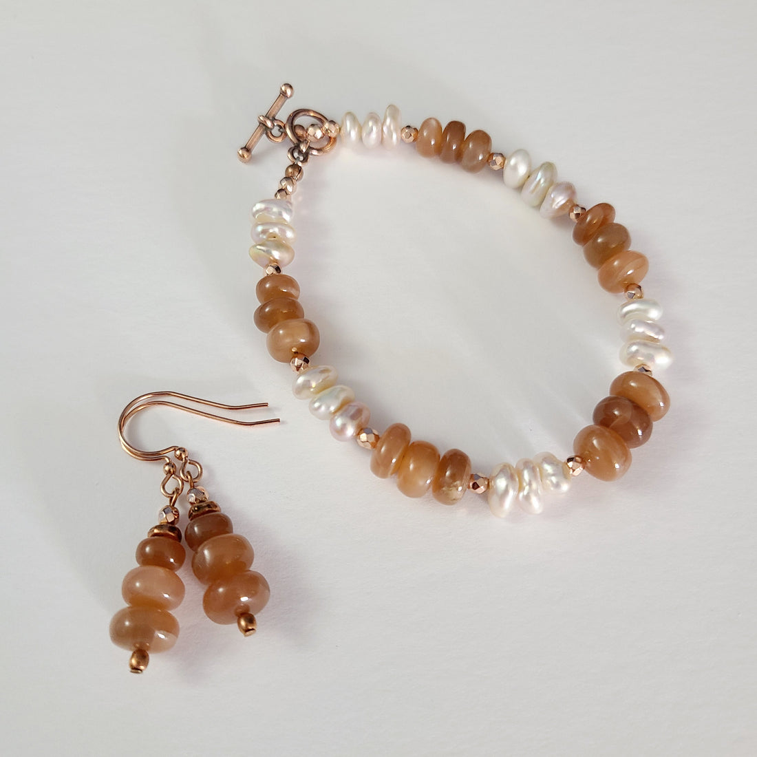 Limited Edition Peach Moonstone set for Joan L.