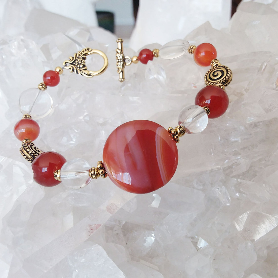 Carnelian Toggle Bracelet
