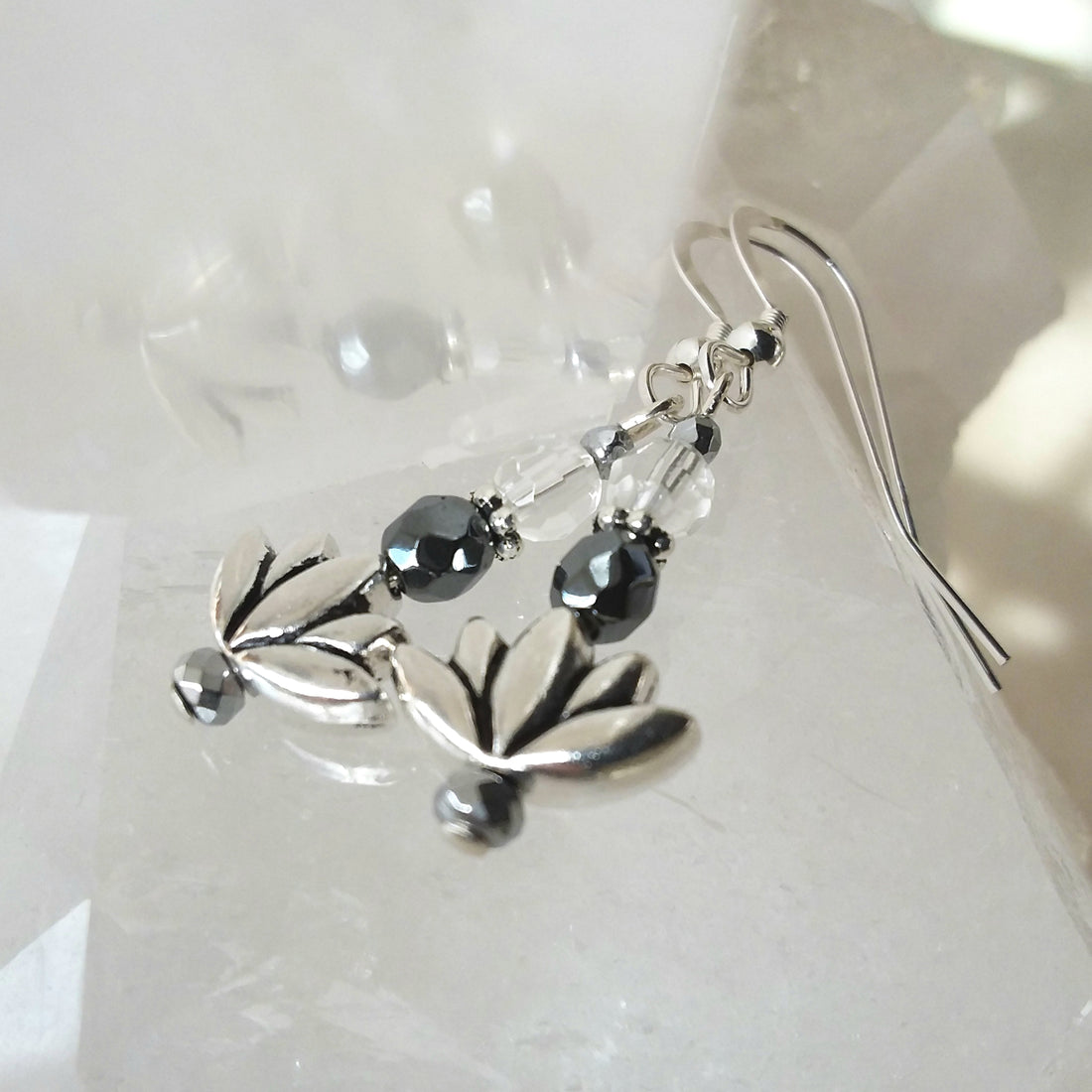 Lotus Flower French Hook Earrings