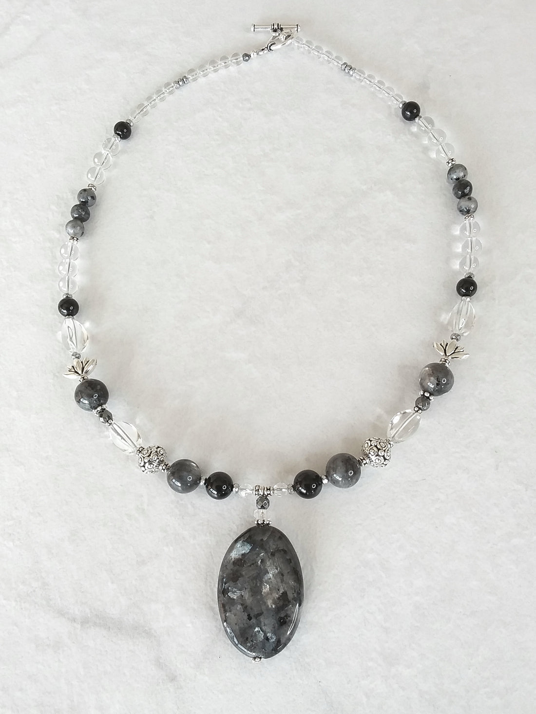 Larvikite Full Beaded Necklace