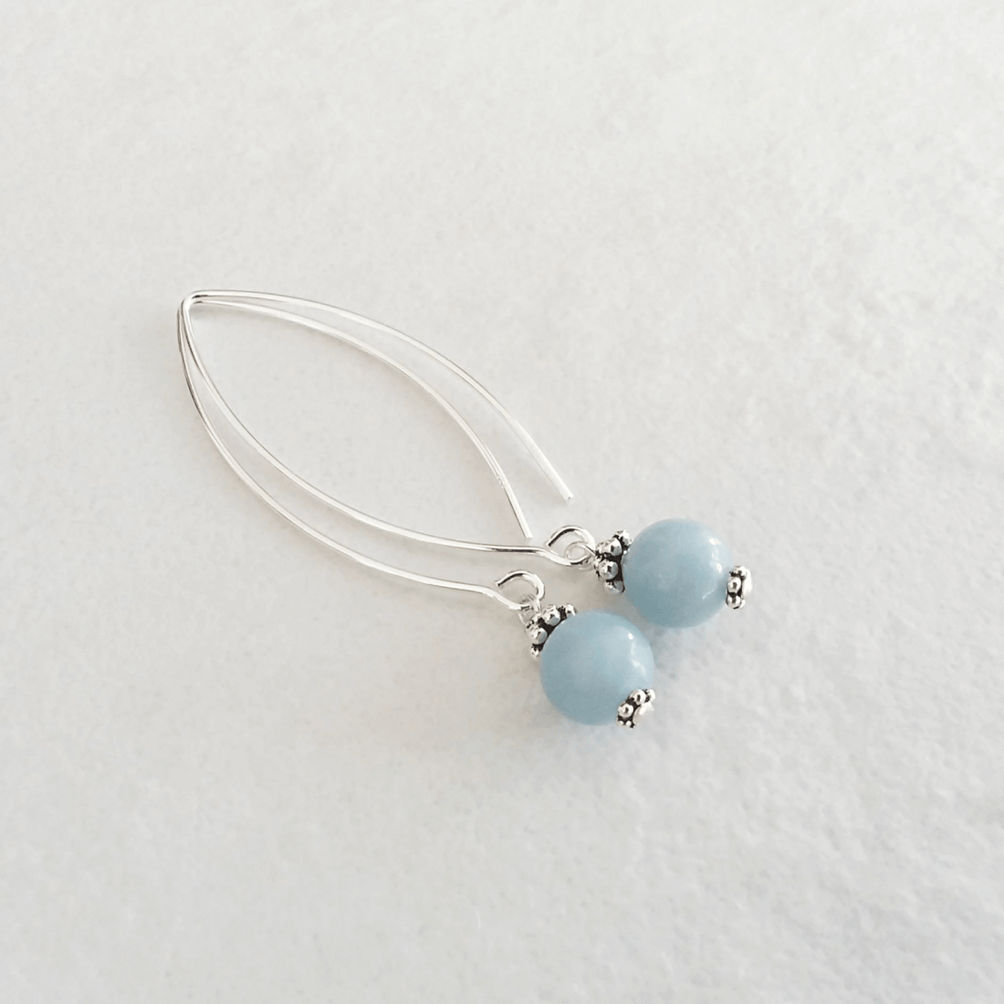 Angelite Bow Dangle Earrings