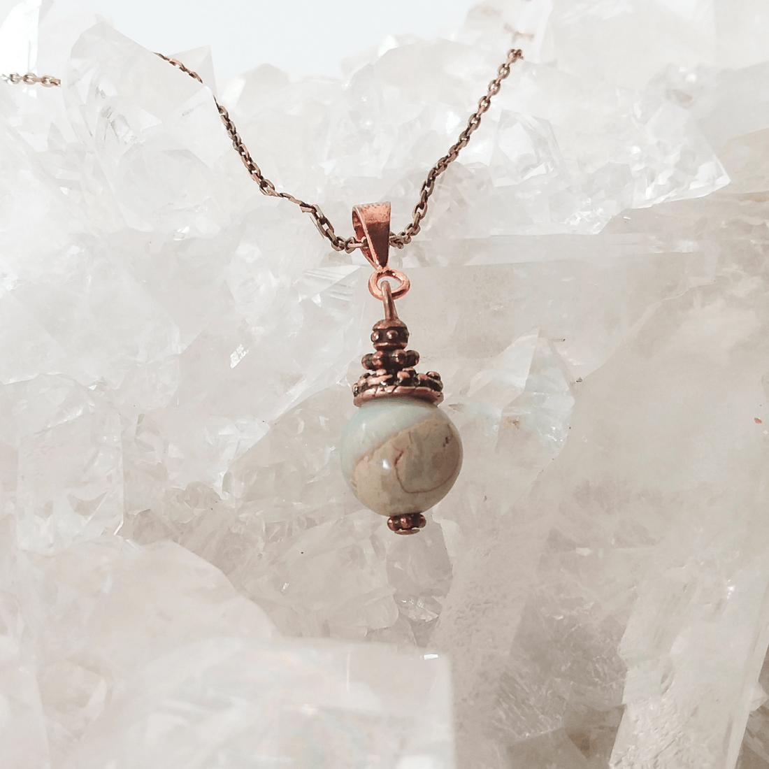 Aqua Terra Jasper Single Gem Necklace