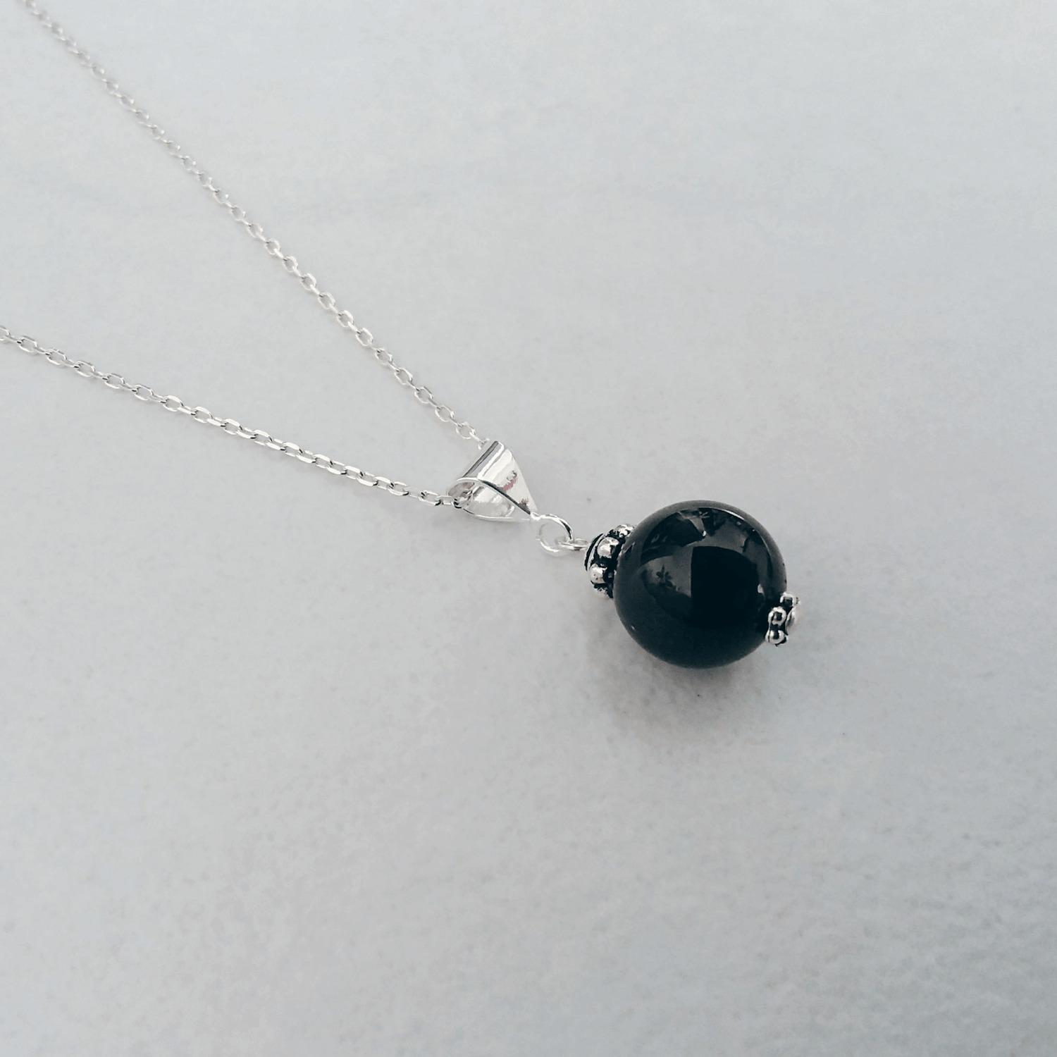 Black Tourmaline Single Gem Necklace
