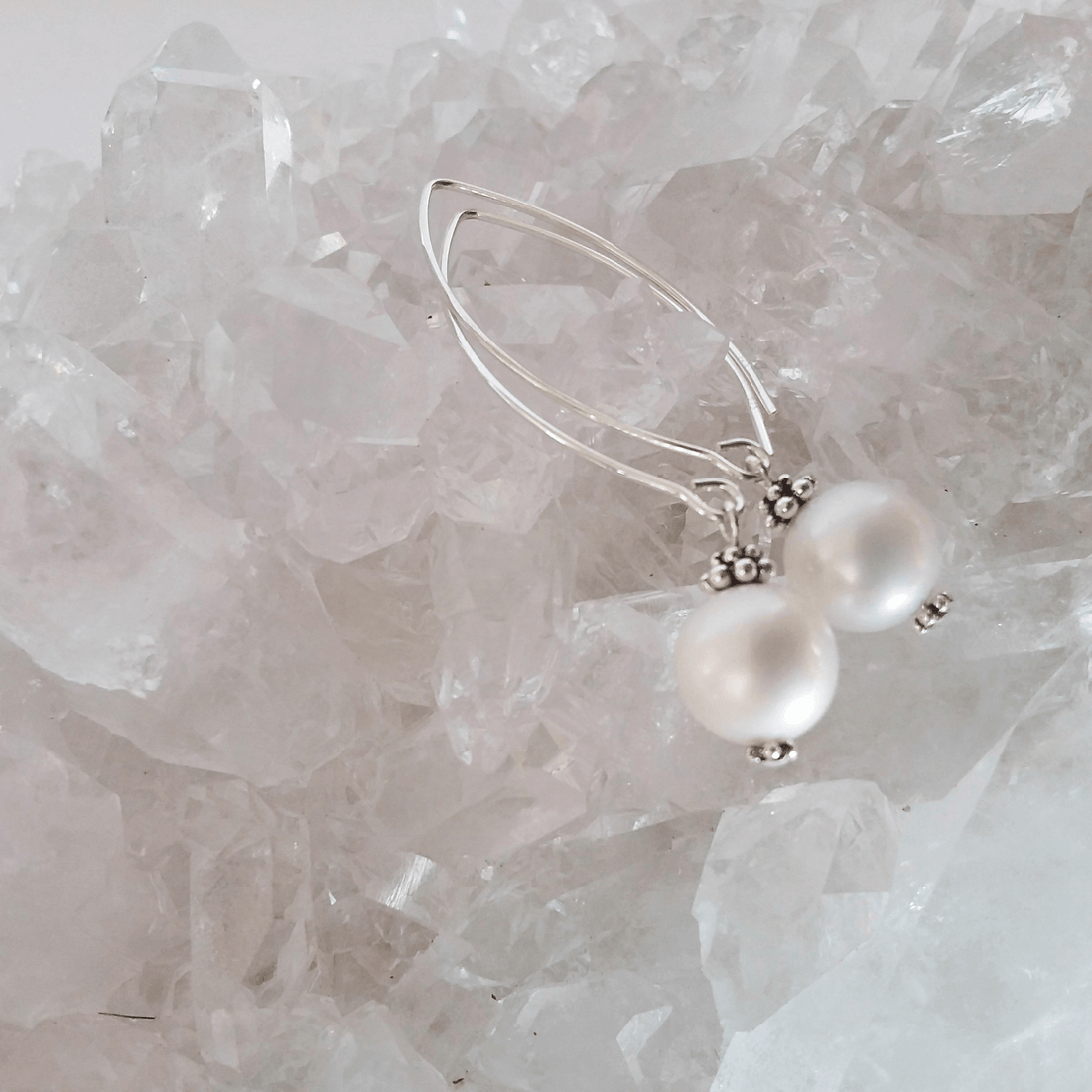 Freshwater Pearl Bow Dangle Earrings