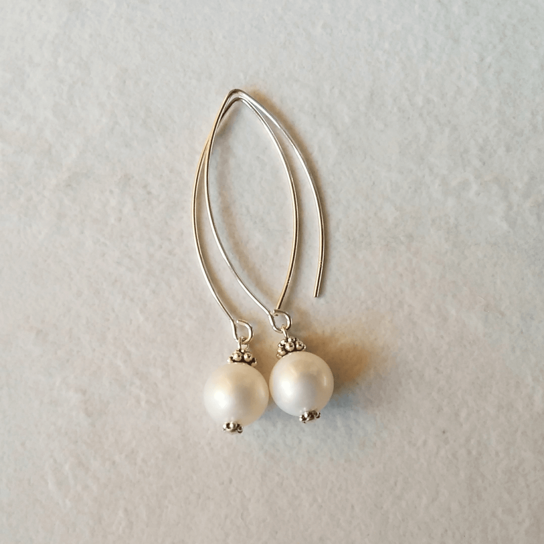 Freshwater Pearl Bow Dangle Earrings