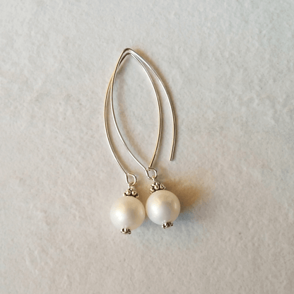 Freshwater Pearl Bow Dangle Earrings