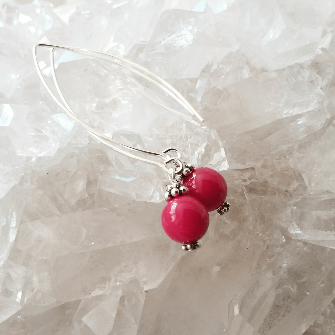 Red Sea Bamboo Bow Dangle Earrings