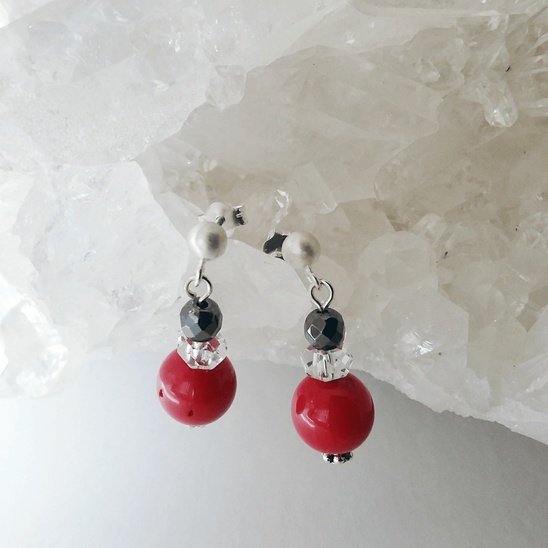 Red Sea Bamboo Petite Stud Earrings