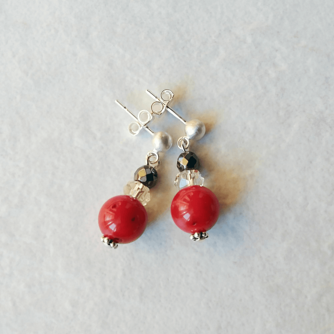 Red Sea Bamboo Petite Stud Earrings