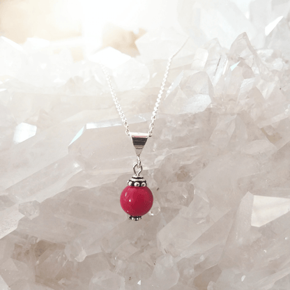 Red Sea Bamboo Single Gem Necklace